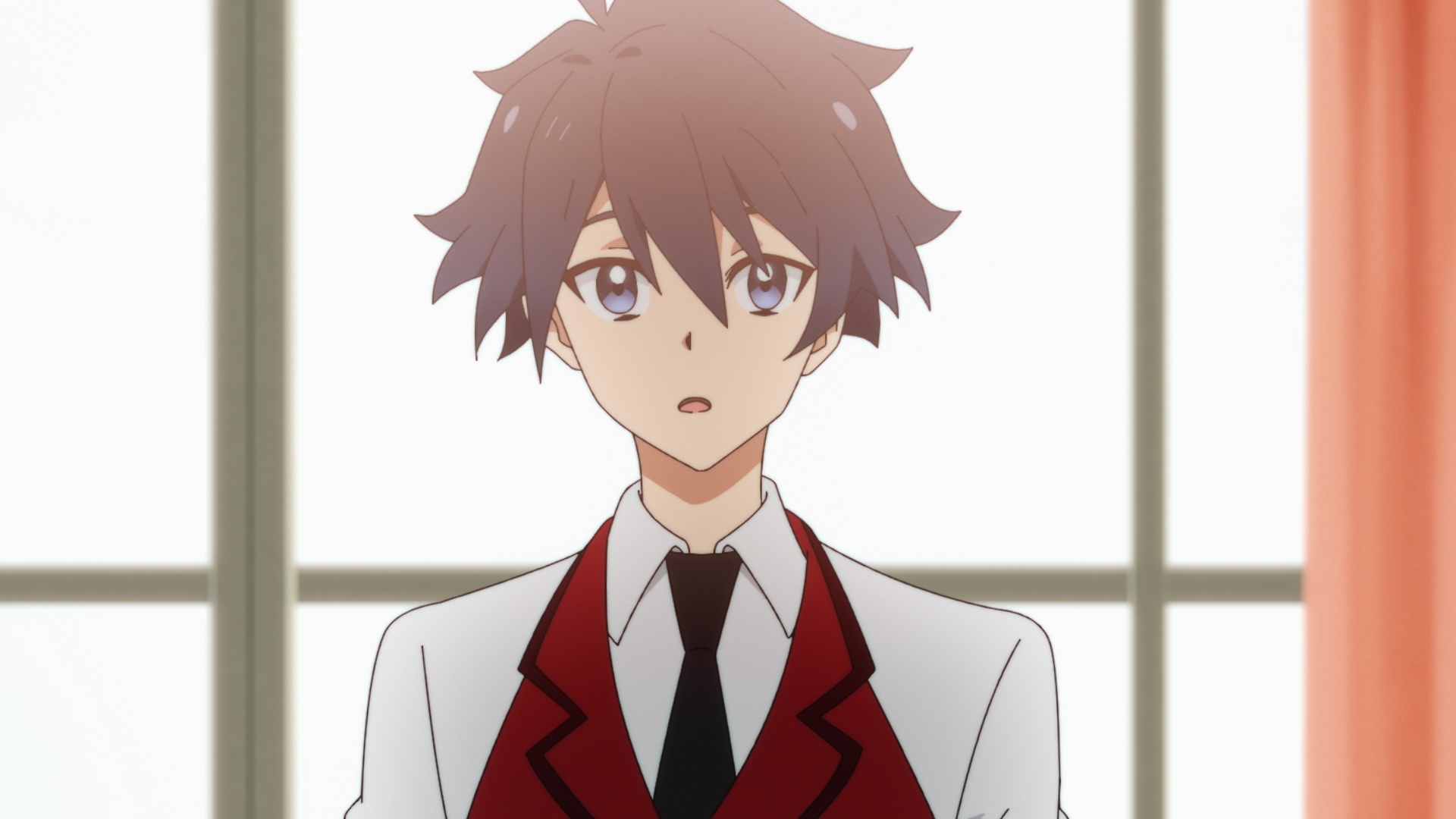 Capture officielle du premier épisode montrant Ray White dans son uniforme scolaire.